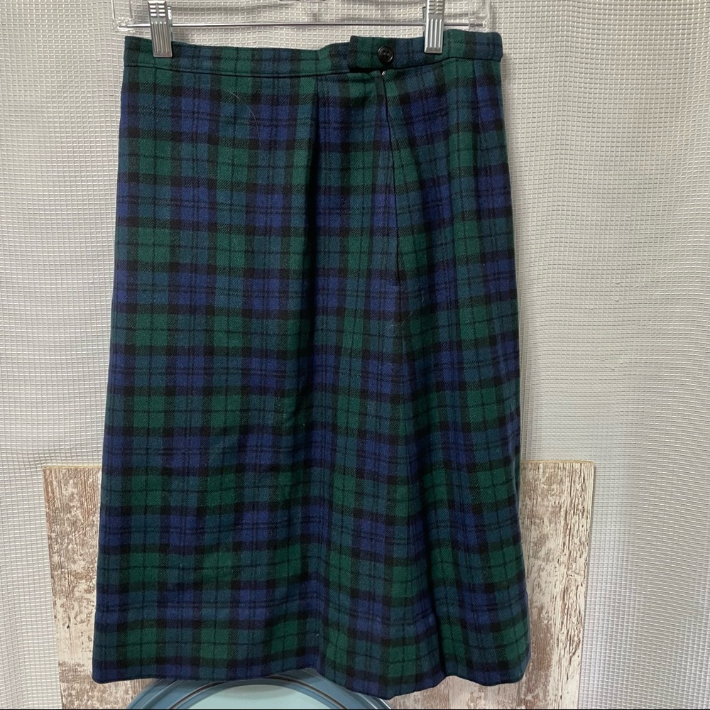 Vintage Pendleton Authentic Black Watch Tartan Wool Plaid Skirt Women’s Size 10